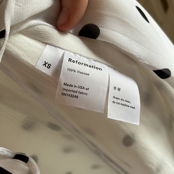 Reformation Gwenyth Polka Dot Midi Dress- XS - Picture 10 of 11